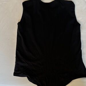 Balmain Black Top with Gold Button Details